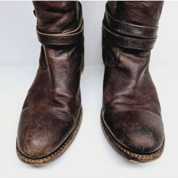 Fixer Upper Frye Jane Leather Strappy Boots Size 8 - Picture 2 of 8
